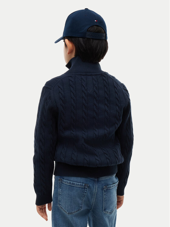 Tommy Hilfiger Tommy Hilfiger Cardigan KB0KB10625 Bleumarin Regular Fit