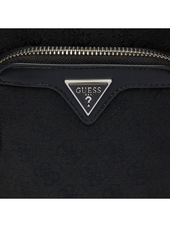 Guess Guess Crossover torbica Vezzola Jacquard Mini-Bags HMVZLJ P4168 Crna