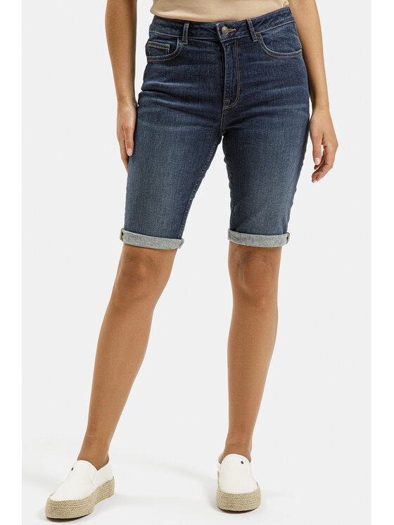 Cross Jeans Cross Jeans Szorty jeansowe A 531-018 Niebieski