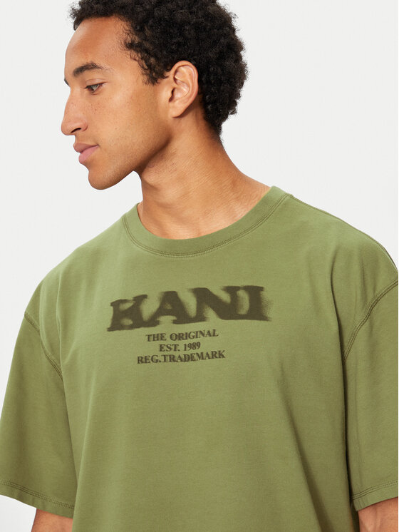 Karl Kani Karl Kani Tričko Retro Sprayed 60300095 Zelená Regular Fit