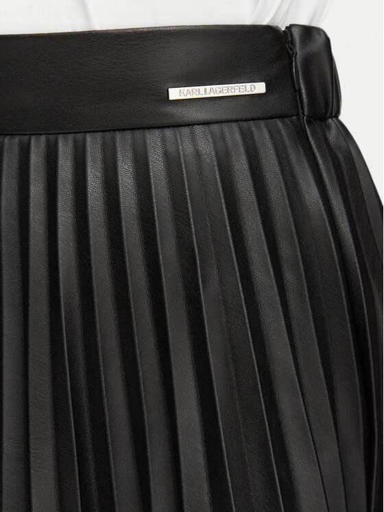 KARL LAGERFELD KARL LAGERFELD Спідниця зі штучної шкіри B3W12008 Чорний A-Line Fit