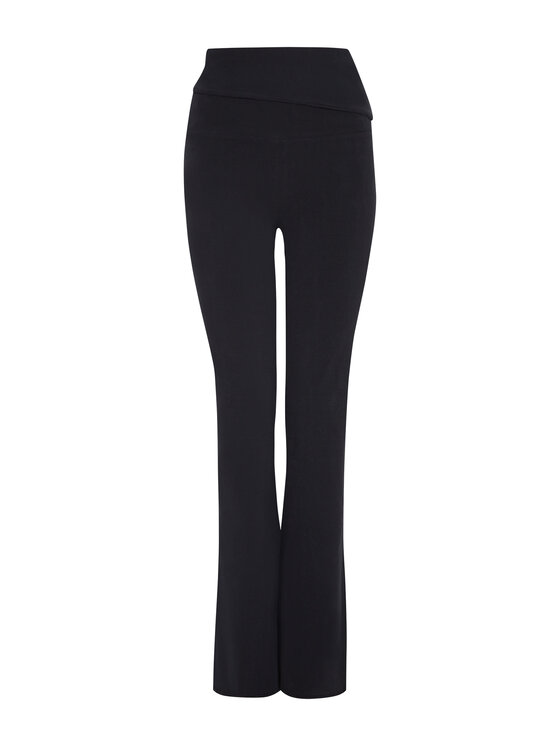 Style Republic Style Republic Legginsy Foldover Pants Czarny Athletic Fit