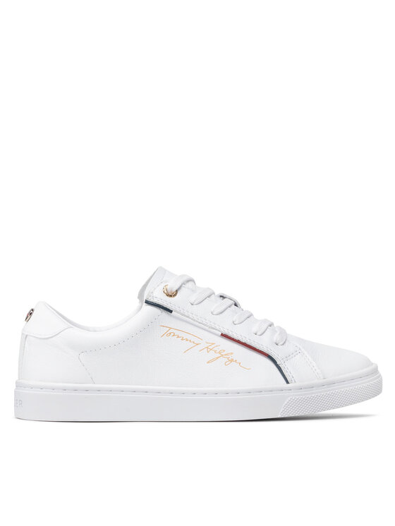 Sneakers Tommy Hilfiger Signature Sneaker FW0FW06322 Alb