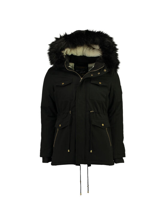 Geographical Norway Geographical Norway Parka WQ834F/GN-BLACK Czarny Fitted Fit