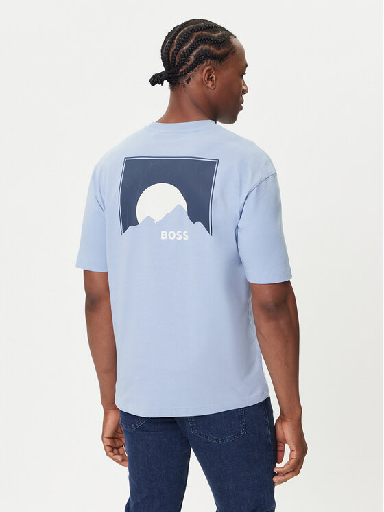 BOSS BOSS Tricou Te_Move 50547087 Albastru celest Relaxed Fit