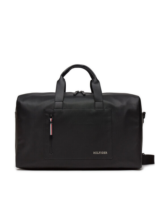 Tommy Hilfiger Tommy Hilfiger Víkendová taška Th Pique Duffle AM0AM11779 Čierna