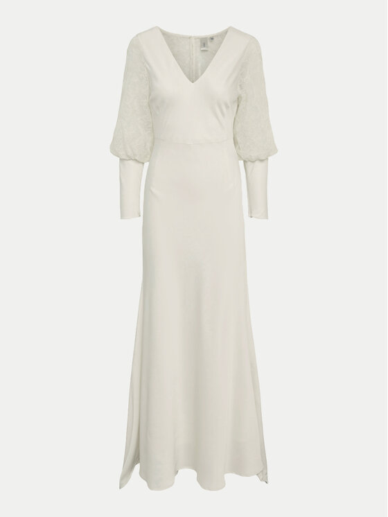 YAS YAS Официална рокля Dottea 26034444 Бял Regular Fit