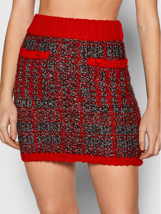PINKO Pinko Minirock Bertarosa 1G169P Y776 Rot Regular Fit