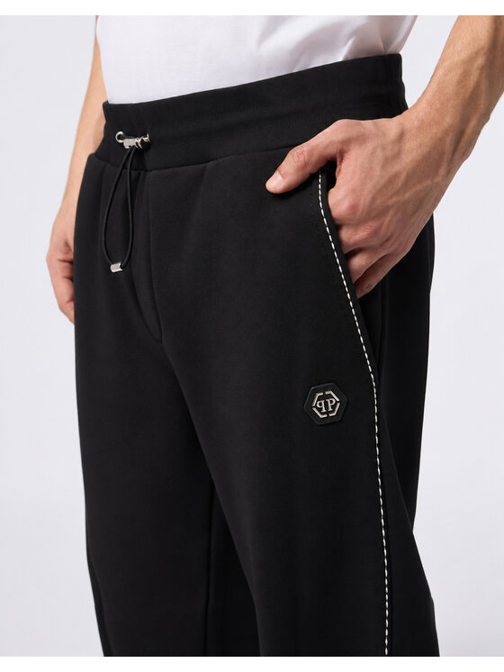 PHILIPP PLEIN PHILIPP PLEIN Teplákové nohavice 31119 Čierna Jogger Fit