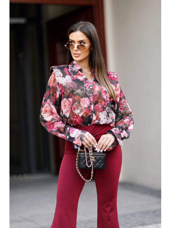 LilaLou LilaLou Koszula Camilla Różowy Regular Fit