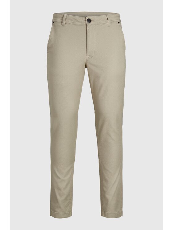 TeeShoppen TeeShoppen Chinosy 'Perform Collection' Beżowy Slim Fit