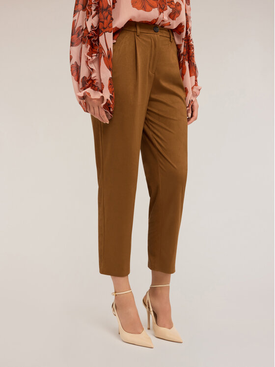 Motivi Motivi Pantaloni di tessuto P313Q004106N012 Marrone Regular Fit