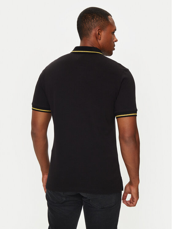 Versace Jeans Couture Versace Jeans Couture Тениска с яка и копчета 77GAGT00 CJ01T Черен Regular Fit
