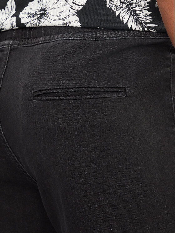 Jack&Jones Jack&Jones Džínsové šortky Chris 12249165 Čierna Relaxed Fit