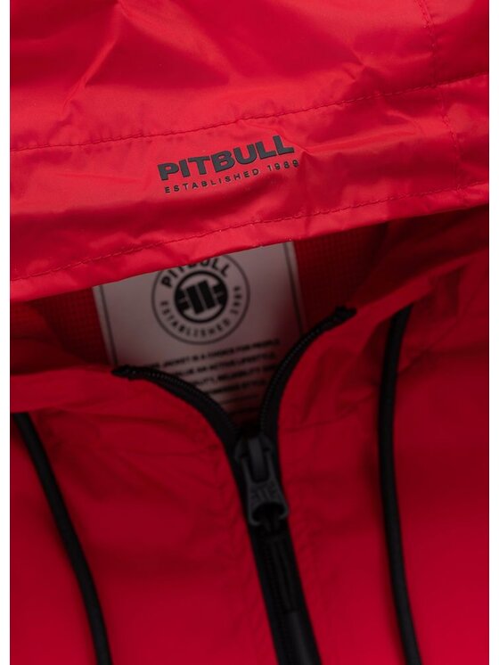 PITBULL PITBULL Kurtka przejściowa ATHLETIC TAPE Czerwony Regular Fit