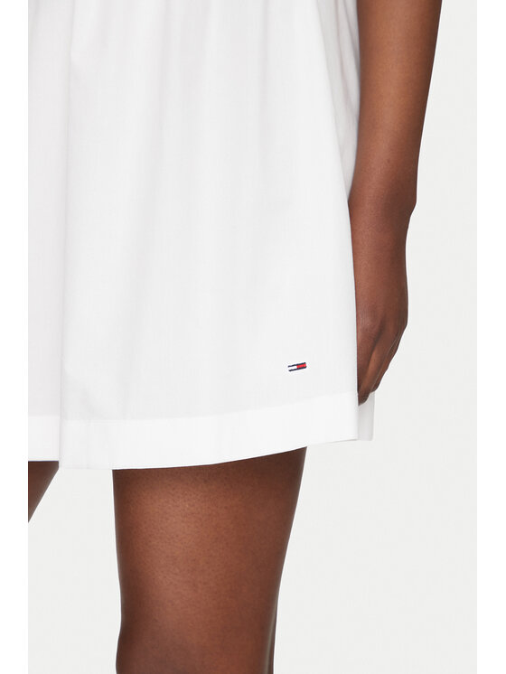 Tommy Jeans Tommy Jeans Letní šaty DW0DW20343 Bílá Slim Fit