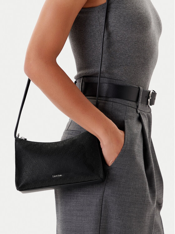Calvin Klein Calvin Klein Borsetta Ck Must Aop Conv Logo Jqd Strap LV04F3099G Nero