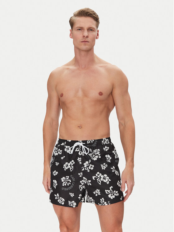 KARL LAGERFELD KARL LAGERFELD Szorty kąpielowe A2M46035 Czarny Regular Fit