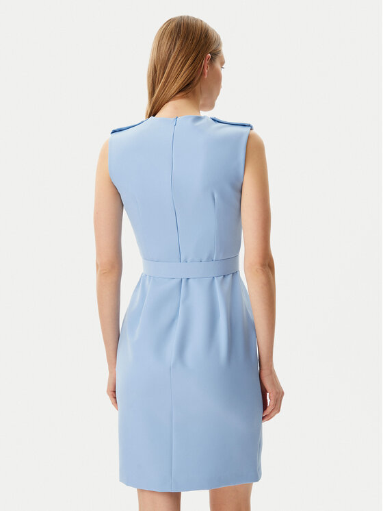 ARTIGLI ARTIGLI Koktejlové šaty ACAB000846 Světle modrá Slim Fit