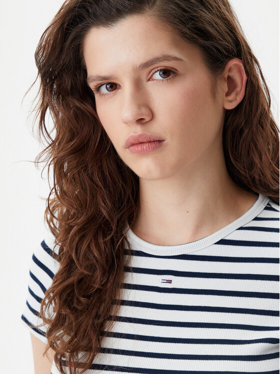 Tommy Jeans Tommy Jeans Тишърт Essential DW0DW17383 Тъмносин Slim Fit