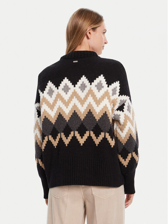 Barbour Barbour Pullover Cecelia LKN1676MI11 Schwarz Relaxed Fit
