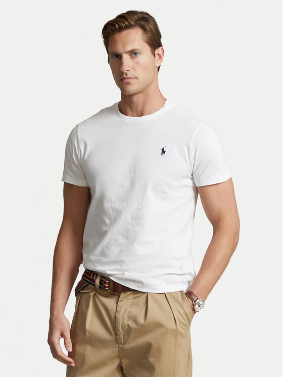 Polo Ralph Lauren Polo Ralph Lauren T-Shirt 710680785 Biały Custom Slim Fit