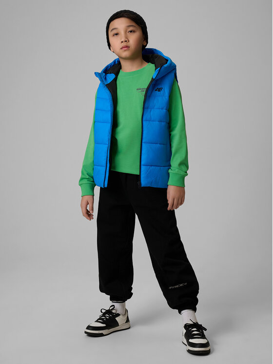 4F 4F Kamizelka OUTERWEAR Niebieski Regular Fit