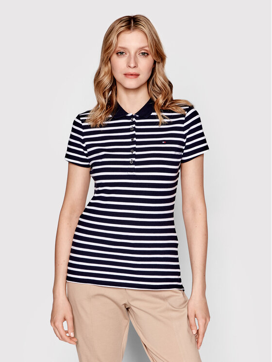 Tommy Hilfiger Tommy Hilfiger Polo WW0WW27151 Σκούρο μπλε Slim Fit