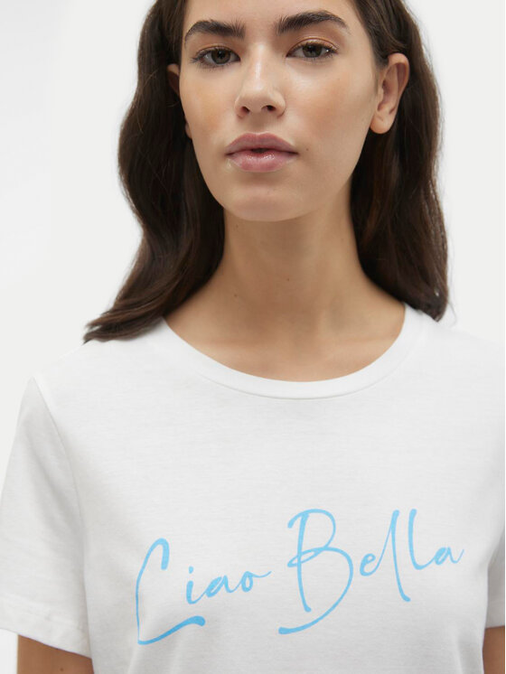 Vero Moda Vero Moda Tricou Odessa 10308688 Alb Regular Fit