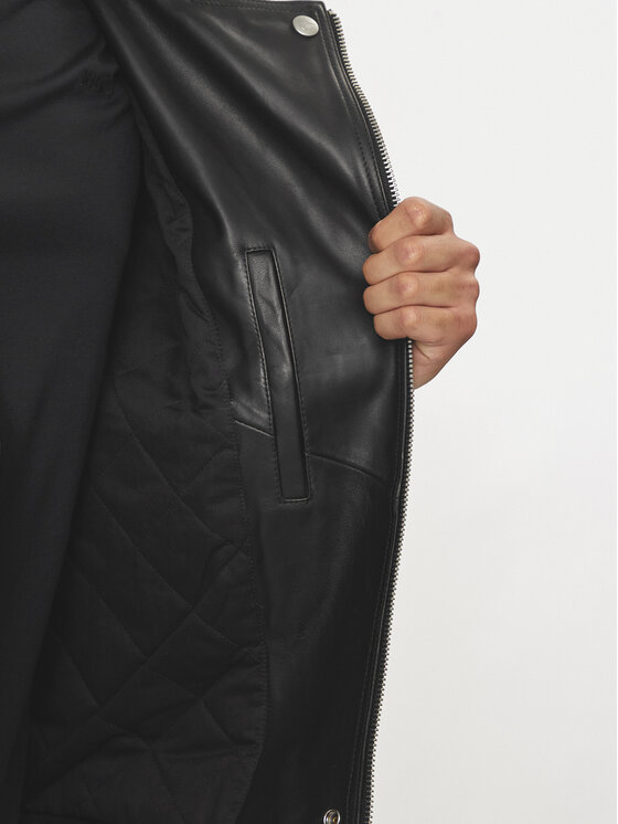 Calvin Klein Jeans Calvin Klein Jeans Lederjacke J30J325600 Schwarz Regular Fit