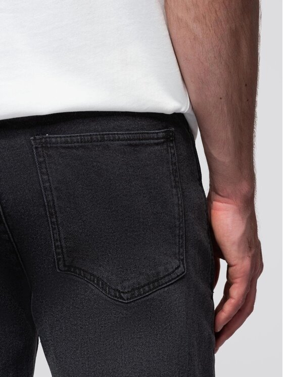 Ombre Ombre Jeansy OM-PADJ-0265 Czarny Jogger Fit