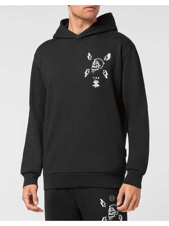 PHILIPP PLEIN PHILIPP PLEIN Bluza 201 Czarny Regular Fit