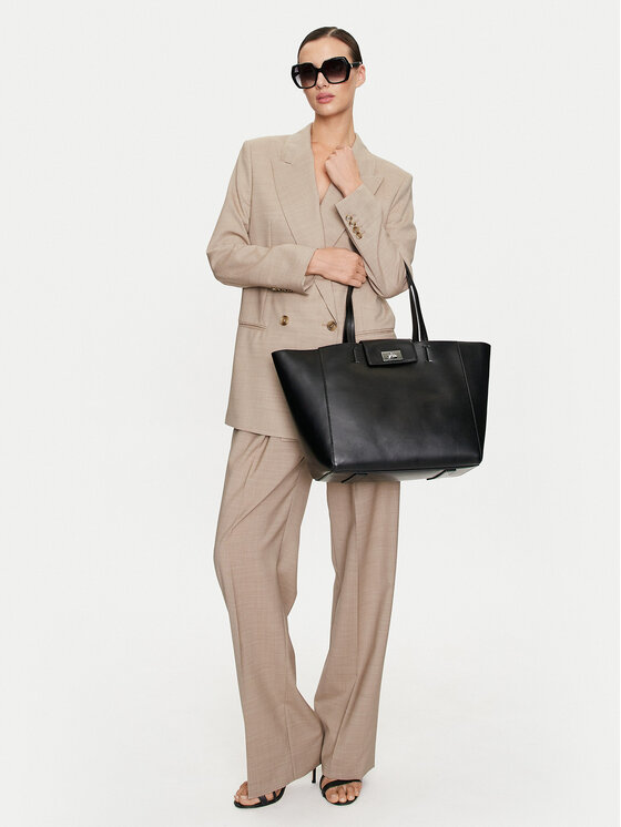 Calvin Klein Calvin Klein Τσάντα Ck Push Medium Shopper K60K612148 Μαύρο