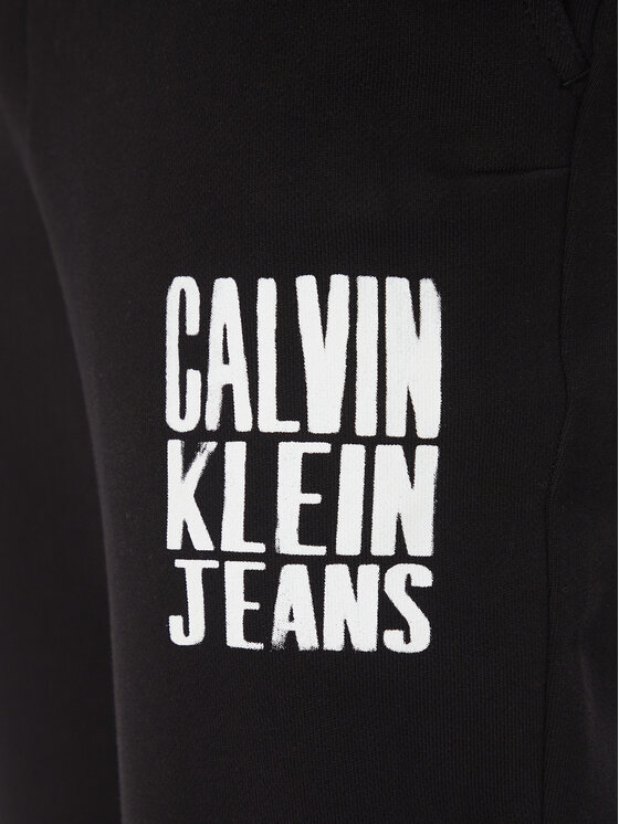 Calvin Klein Jeans Calvin Klein Jeans Sportinės kelnės Painted J30J327535 Juoda Regular Fit
