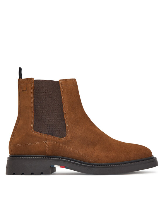 Tommy Hilfiger Tommy Hilfiger Bokacsizma Corporate Casual Suede Chelsea FM0FM05952 Barna