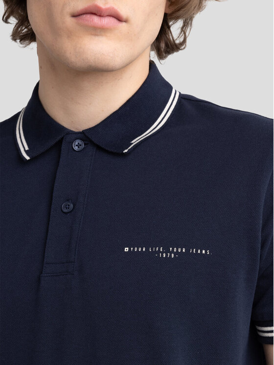 BIG STAR BIG STAR Polo WLADYM_403_150 Granatowy Basic Fit