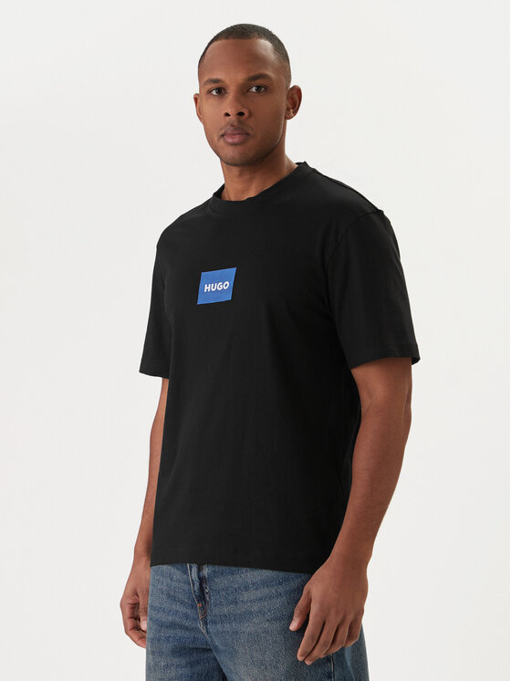 HUGO HUGO Tričko Nayonix 50554382 Čierna Regular Fit