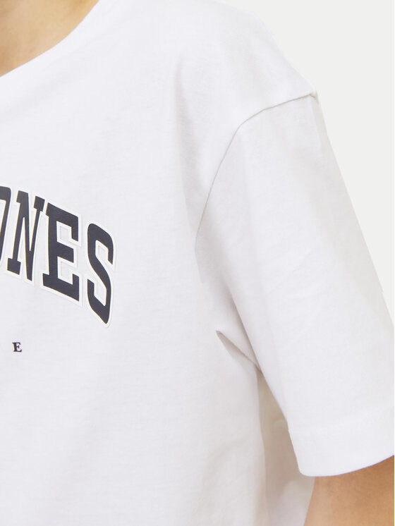 Jack & Jones Junior Jack & Jones Junior T-shirt Caleb 12258924 Bijela Relaxed Fit