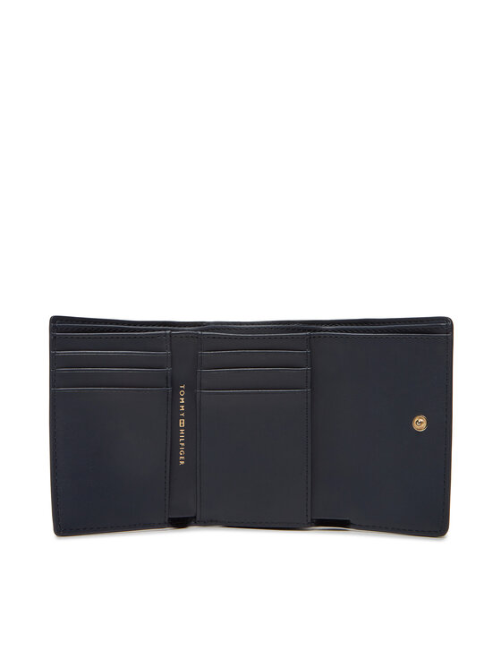Tommy Hilfiger Tommy Hilfiger Maža Moteriška Piniginė Th Logotape Trifold AW0AW17477 Tamsiai mėlyna