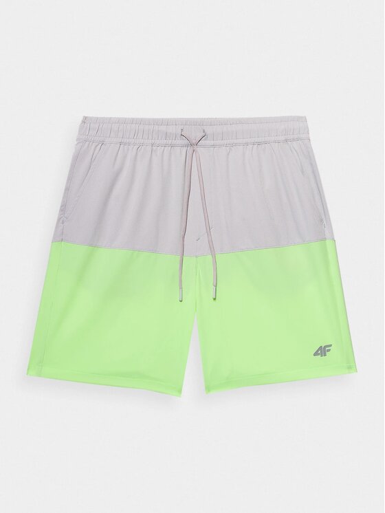 4F 4F Szorty plażowe 4FWSS24UBDSM087-27S Szary Regular Fit