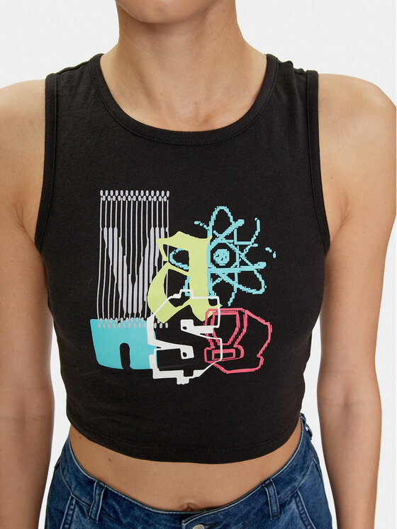 Vans Vans Top Special Character Fitted Tank VN000GZW Čierna Slim Fit