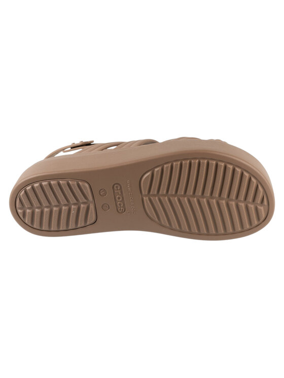 Crocs Crocs Sandali Brooklyn Knot Low Wedge Sandal Marrone