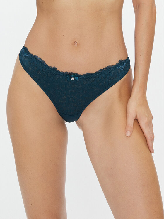 Hunkemöller Chilot tanga Marine 202701 Albastru