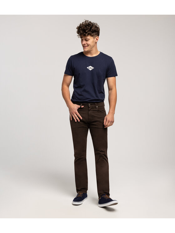 Lee Cooper Lee Cooper Chinosy LC7504 2025 Brązowy Tapered Fit