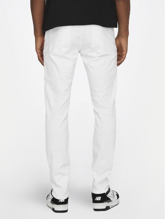 Only & Sons Only & Sons Traperice Loom 22026529 Bijela Slim Fit