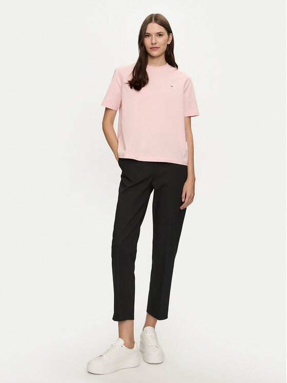 Tommy Hilfiger Tommy Hilfiger Marškinėliai Modern Flag WW0WW43597 Rožinė Relaxed Fit