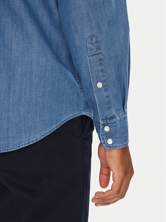Tommy Hilfiger Tommy Hilfiger Koszula jeansowa MW0MW39429 Niebieski Regular Fit