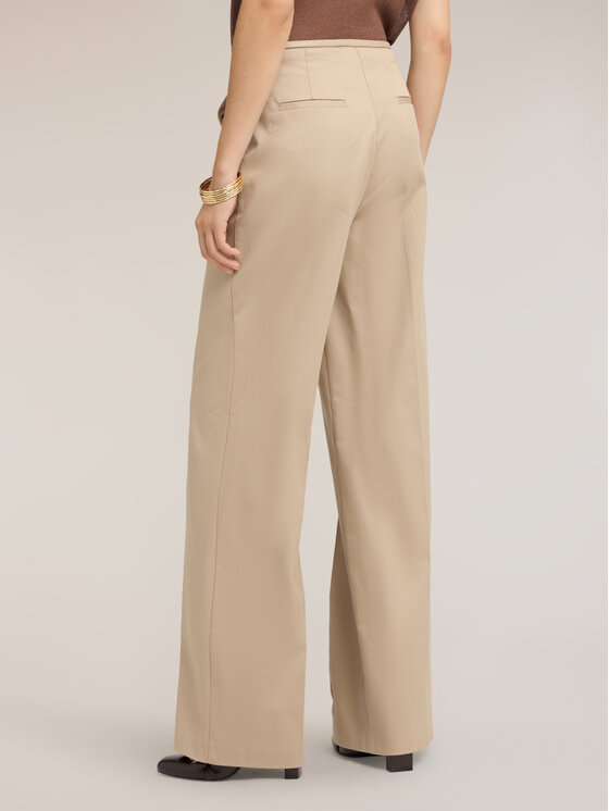 Motivi Motivi Spodnie materiałowe P03SQ004770N012 Kremowy Over Fit