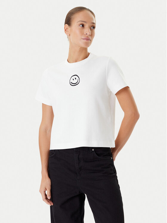 Vero Moda Vero Moda T-Shirt Sara 10311633 Biały Regular Fit