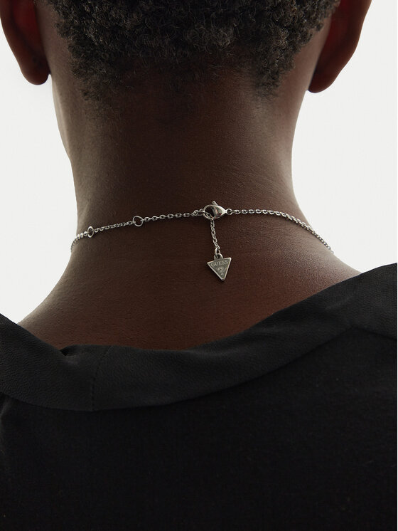Guess Guess Naszyjnik JUBN04 616JW Srebrny